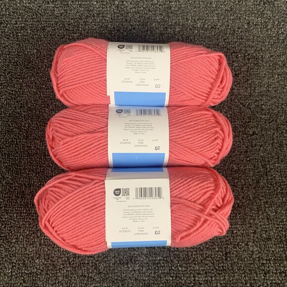 Lot Of 3 Draper James Cozy Wool Pink Lemonade Merino Wool & Acrylic Yarn New - Picture 4 of 5